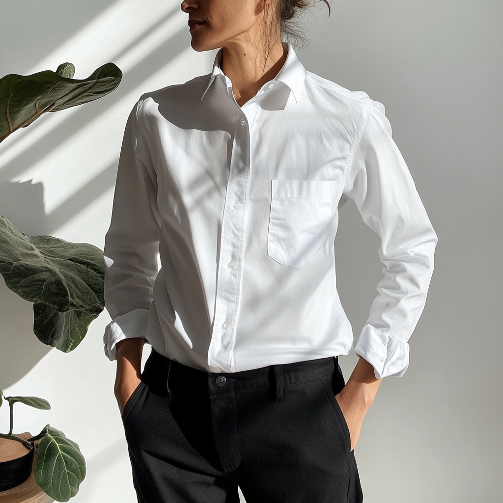 White Button-Down Shirt